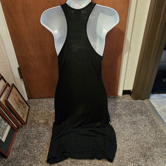 Wildcat black waterfall sequin racerback t-shirt dress szM juniors GORGEOUS - Picture 5 of 8